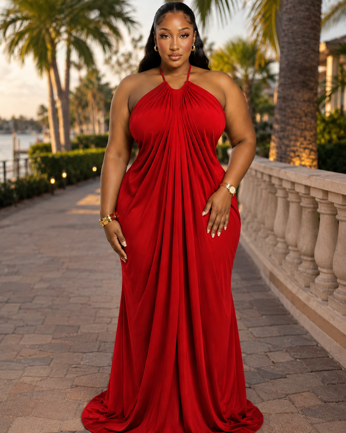 Aphrodite Crimson Gown