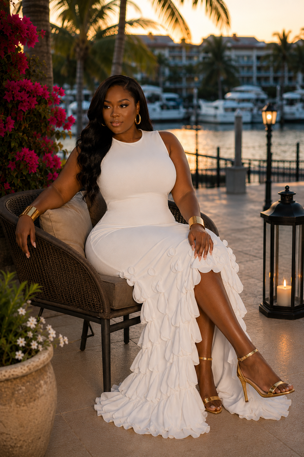Valencia Petal Gown – Pearl